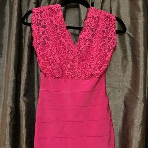 Bebe BodyCon Dress/Lace Top/Bandage/Never Worn